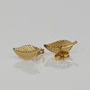 Gold Leaf 14k Stud Earrings