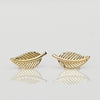 Gold Leaf 14k Stud Earrings