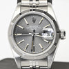 Rolex Lady Date 69190 Slate Tapestry Dial Engine Turned Steel Vintage Watch 1986