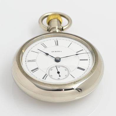 Aurora 18S Silverode Case Pocket Watch