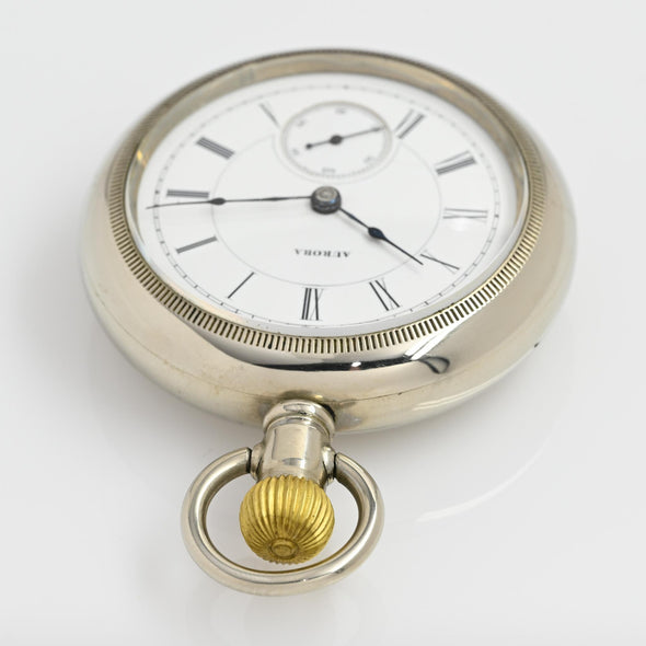 Aurora 18S Silverode Case Pocket Watch