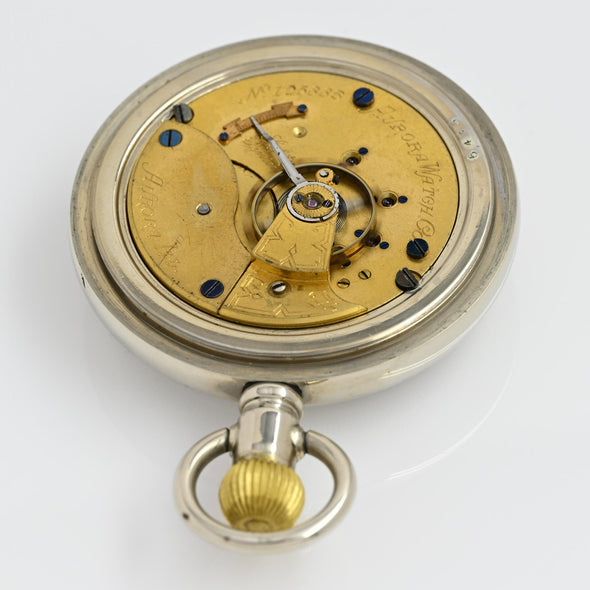 Aurora 18S Silverode Case Pocket Watch
