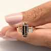 Victorian Garnet & Seed Pearl Yellow Gold Ring "Jane" Dated 1886