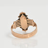Victorian Garnet & Seed Pearl Yellow Gold Ring "Jane" Dated 1886