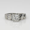 1.83ctw Princess Cut Diamond Platinum Engagement Ring w IGI