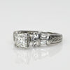 1.83ctw Princess Cut Diamond Platinum Engagement Ring w IGI