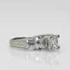1.83ctw Princess Cut Diamond Platinum Engagement Ring w IGI