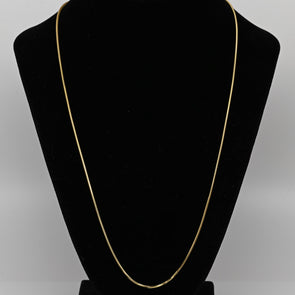 18k Yellow Gold 22" Snake Chain Italian Necklace
