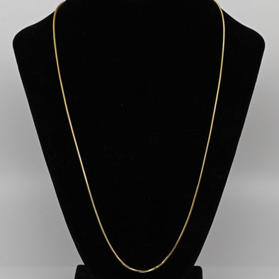18k Yellow Gold 22" Snake Chain Italian Necklace