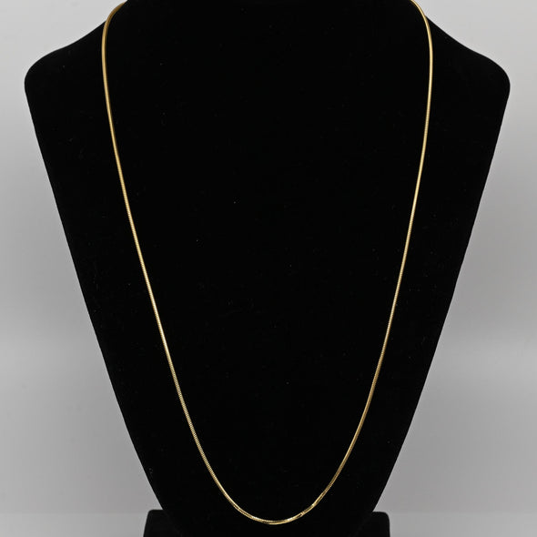 18k Yellow Gold 22" Snake Chain Italian Necklace