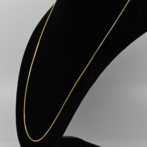 18k Yellow Gold 22" Snake Chain Italian Necklace