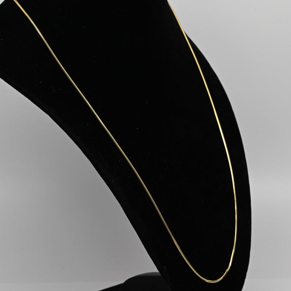 18k Yellow Gold 22" Snake Chain Italian Necklace
