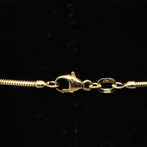 18k Yellow Gold 22" Snake Chain Italian Necklace