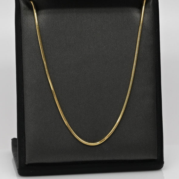 18k Yellow Gold 22" Snake Chain Italian Necklace