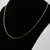 Vintage Fancy Elongated Link 18k Yellow Gold Necklace