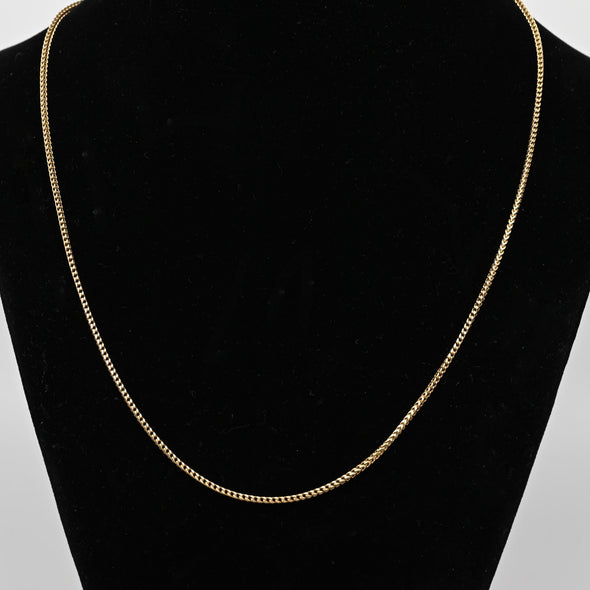 Franco Link 19" 14k Yellow Gold Chain Necklace