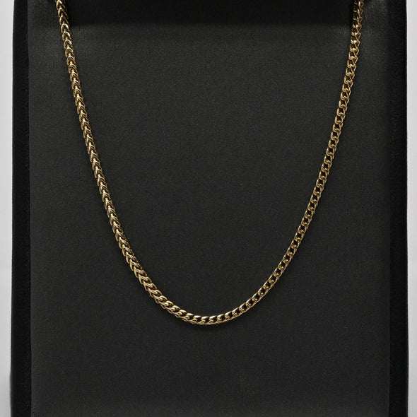 Franco Link 19" 14k Yellow Gold Chain Necklace