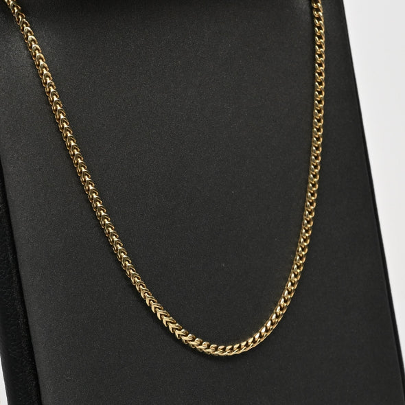 Franco Link 19" 14k Yellow Gold Chain Necklace