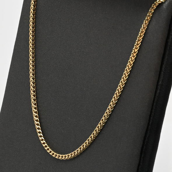 Franco Link 19" 14k Yellow Gold Chain Necklace