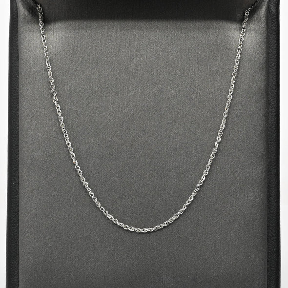 Rope Link 18" 14k White Gold Chain Necklace