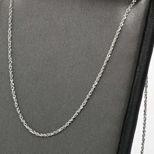 Rope Link 18" 14k White Gold Chain Necklace