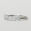 New 1.10ctw Round Diamond 7 Stone EF VS Lab Grown 14k White Gold Ring w IGI