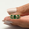 Marquise Columbian Emerald and Diamond 18k Gold Ring