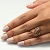 1ctw Ruby and Diamond 14K Gold Cluster Ring