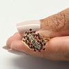 1ctw Ruby and Diamond 14K Gold Cluster Ring