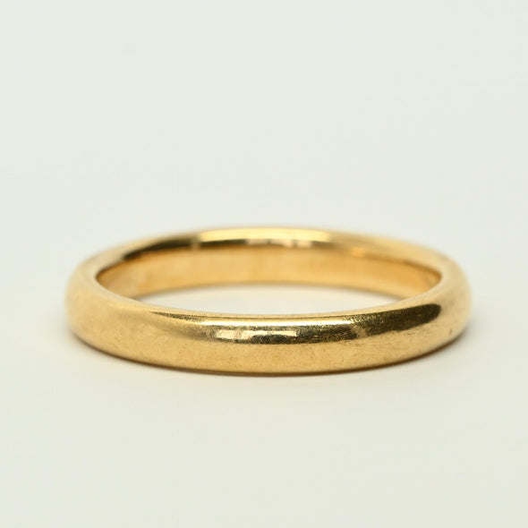 Antique 18k Yellow Gold Comfort Fit 3.25mm Band Wedding Ring