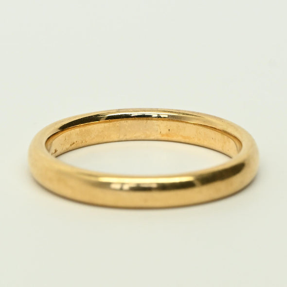 Antique 18k Yellow Gold Comfort Fit 3.25mm Band Wedding Ring
