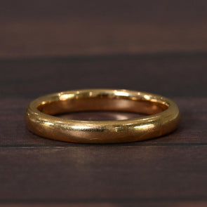 Antique 18k Yellow Gold Comfort Fit 3.25mm Band Wedding Ring