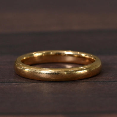 Antique 18k Yellow Gold Comfort Fit 3.25mm Band Wedding Ring