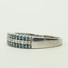 0.50ctw White & Blue Diamond 14k White Gold Band