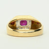 Ruby & Diamond 14k Gold Men's Ring