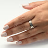 Tiffany T 18k White Gold Band sz 11.5
