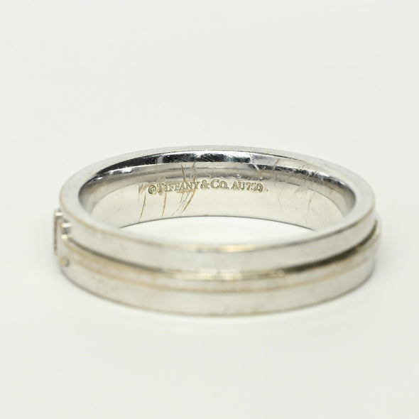 Tiffany T 18k White Gold Band sz 11.5