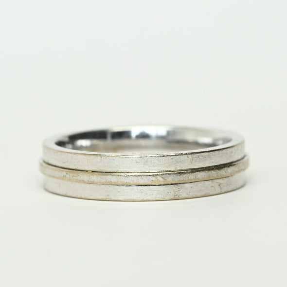 Tiffany T 18k White Gold Band sz 11.5