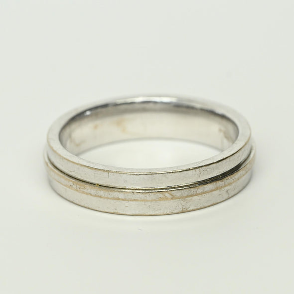 Tiffany T 18k White Gold Band sz 11.5