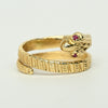 Vintage Snake Coil Band 14k Yellow Gold Ring