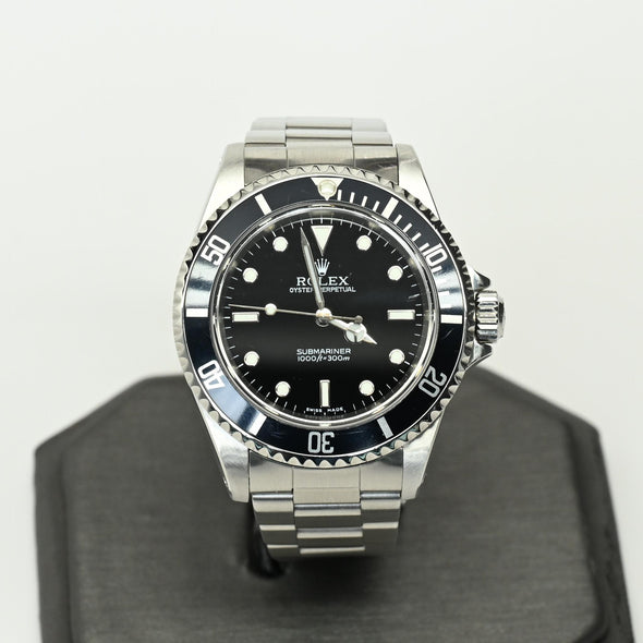 Rolex Submariner No Date 14060M Stainless Black Dial Watch 2002