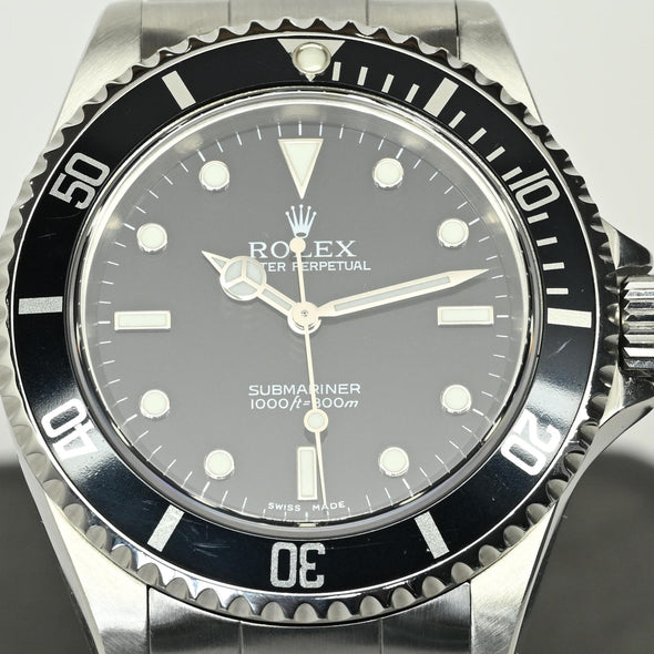 Rolex Submariner No Date 14060M Stainless Black Dial Watch 2002