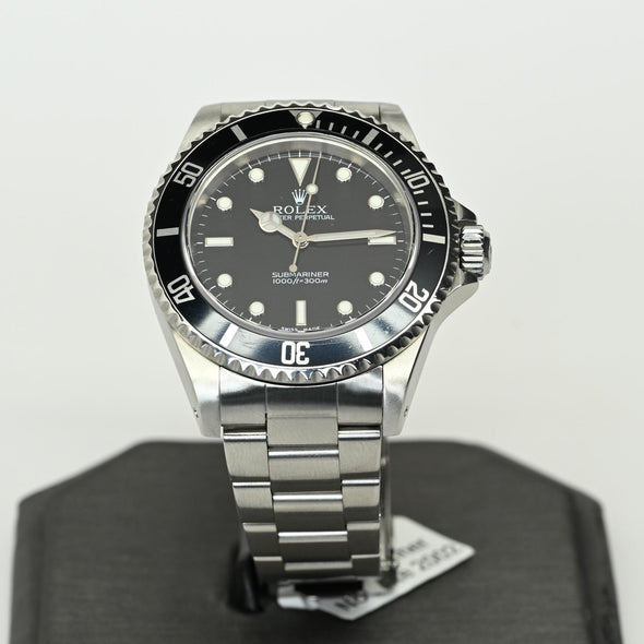 Rolex Submariner No Date 14060M Stainless Black Dial Watch 2002