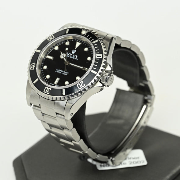 Rolex Submariner No Date 14060M Stainless Black Dial Watch 2002