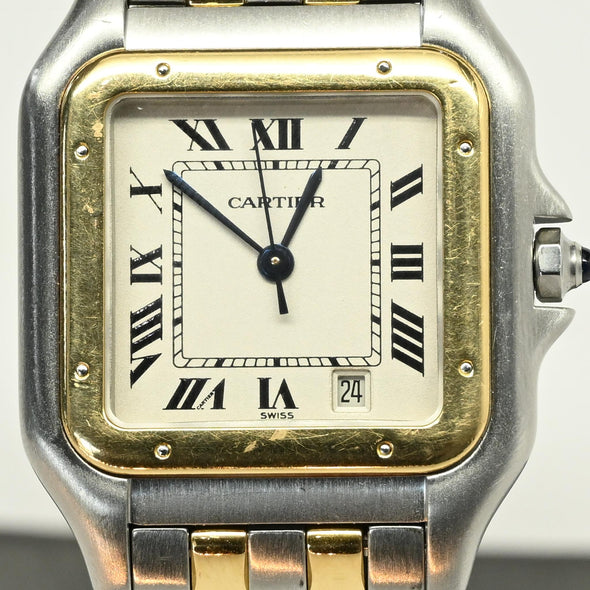 Cartier Panthère 1100 Gold and Stainless Steel Black Dial Watch