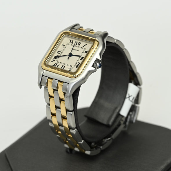Cartier Panthère 1100 Gold and Stainless Steel Black Dial Watch