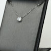 New 1.0ct Round Lab Diamond Round Brilliant Solitaire 14k White Gold Necklace