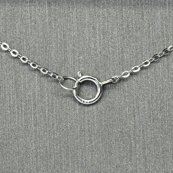 New 1.0ct Round Lab Diamond Round Brilliant Solitaire 14k White Gold Necklace