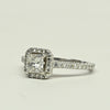 1.98ctw Princess Cut Diamond Halo 14k White Gold Engagement Ring
