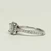 1.98ctw Princess Cut Diamond Halo 14k White Gold Engagement Ring